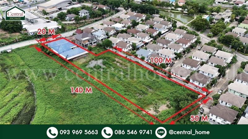 ที่ดิน ถนนชัยพฤกษ์ 3 ไร่ ใกล้ หมู่บ้าน มัณฑนา-ชัยพฤกษ์ ปากเกร็ด