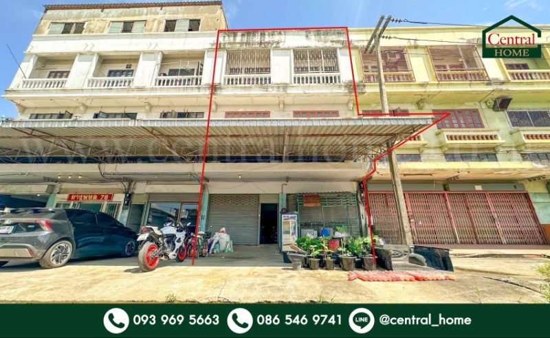 อาคารพาณิชย์ 3.5 ชั้น 2 คูหา พหลโยธิน 78 ใกล้ รพ.แพทย์รังสิต